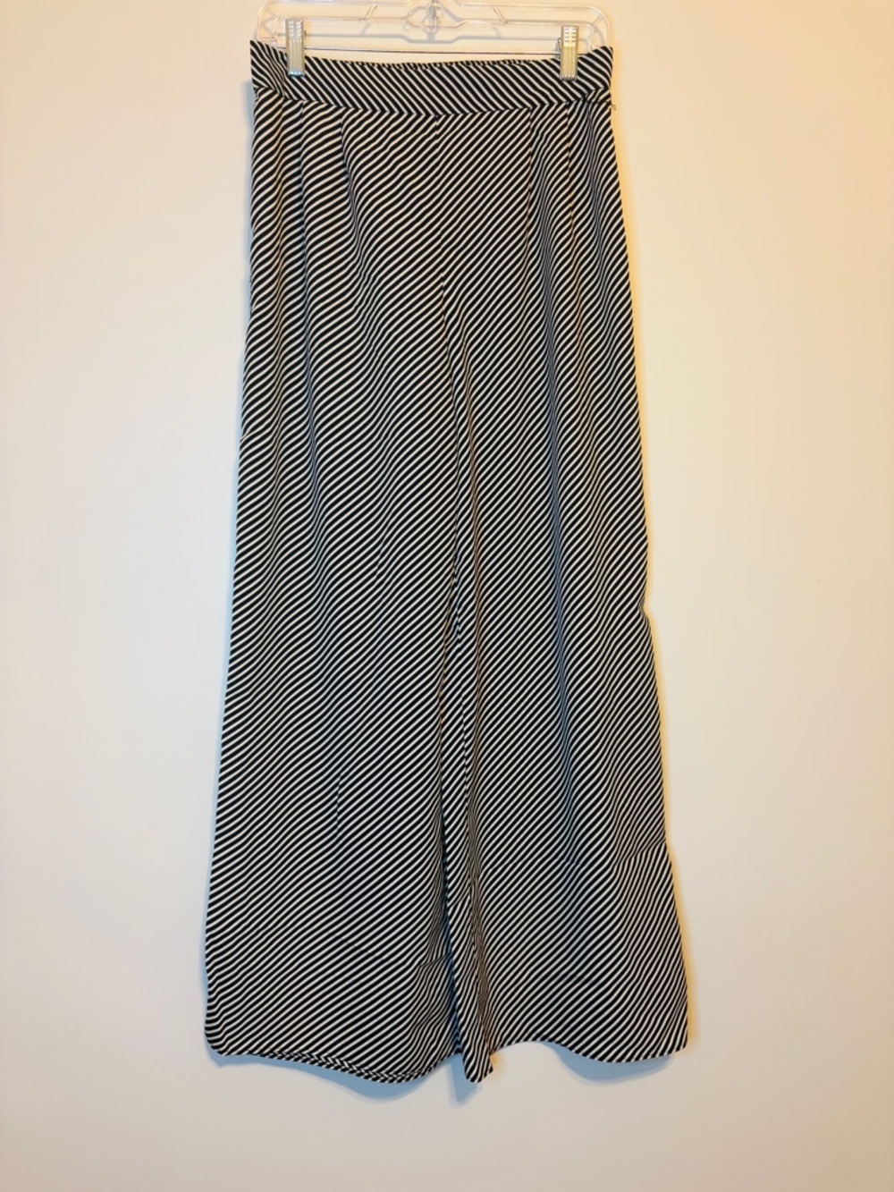 Philosophy Black and White Striped Wide Leg Pull On Pants